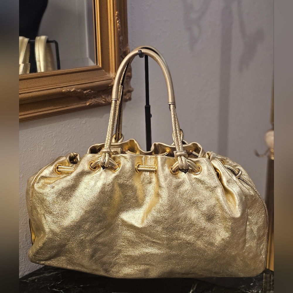 Tanner Krolle Gold Shoulder Bag - Picture 2 of 10
